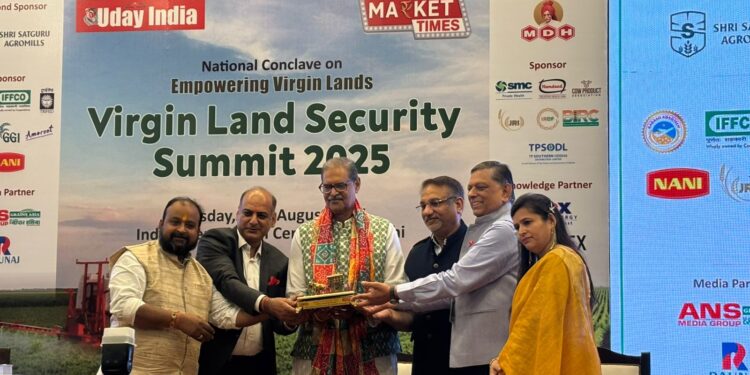 ଉପମୁଖ୍ୟମନ୍ତ୍ରୀ ଶ୍ରୀ କେ ଭି ସିଂହଦେଓଙ୍କ ନୂଆଦିଲ୍ଲୀରେ ଅନୁଷ୍ଠିତ ଭର୍ଜିନ୍ ଲ୍ୟାଣ୍ଡ ସିକ୍ୟୁରିଟି ଶିଖର ସମ୍ମିଳନୀରେ ଯୋଗଦାନ